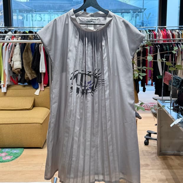 이세이미야케 그레이 아이즈 프린팅 링컬 원피스