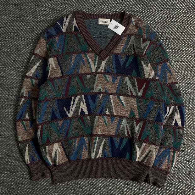 미쏘니 아카이브 패턴 스웨터o 3199