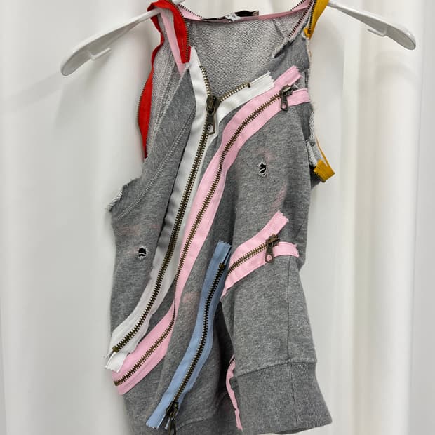 See by chloe zipper asymetric sweat top