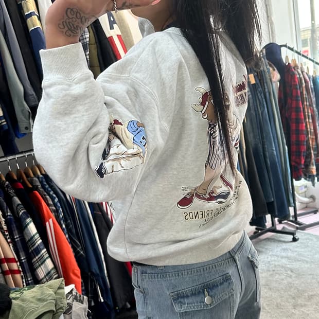 캡틴산타 멜란지 그래픽 레글런 스웻셔츠M