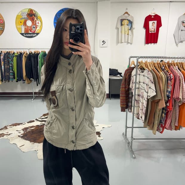 임페리오 아르마니 레더 스트랩 자켓 