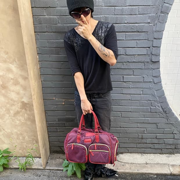 2000s Kitsch Pink Dot Over-Size Bag