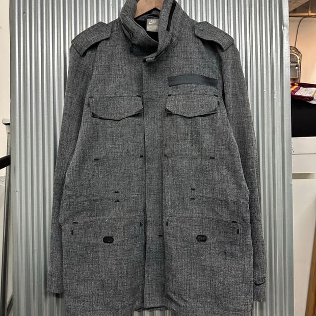 [L] 나이키 스포츠웨어 그레이 멜란지 밀리터리 야상 자켓