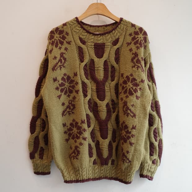 Japan brand 패턴 울니트