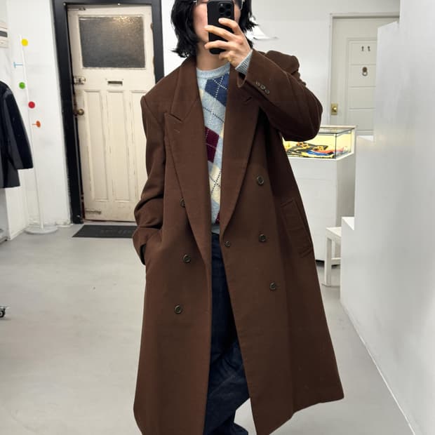캐시미어 더블 코트