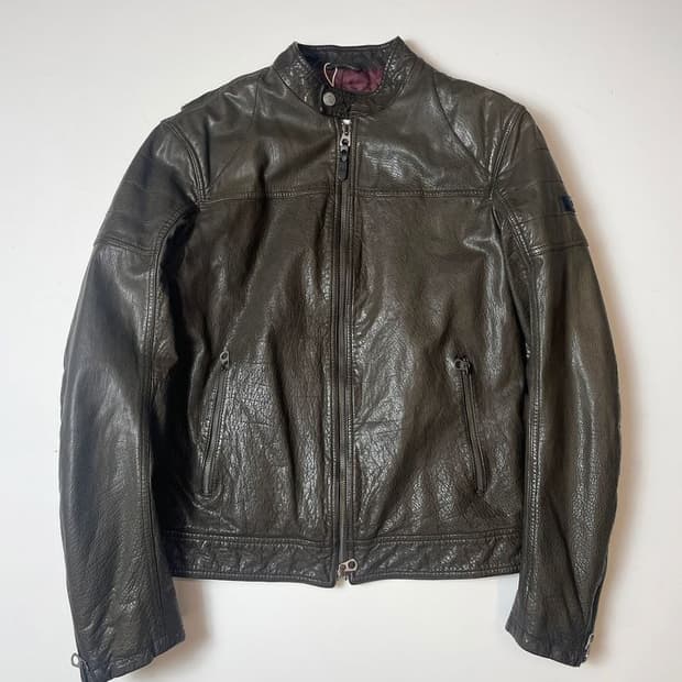 아르마니 진스 00's 차이나넥 가죽 자켓 PN9528