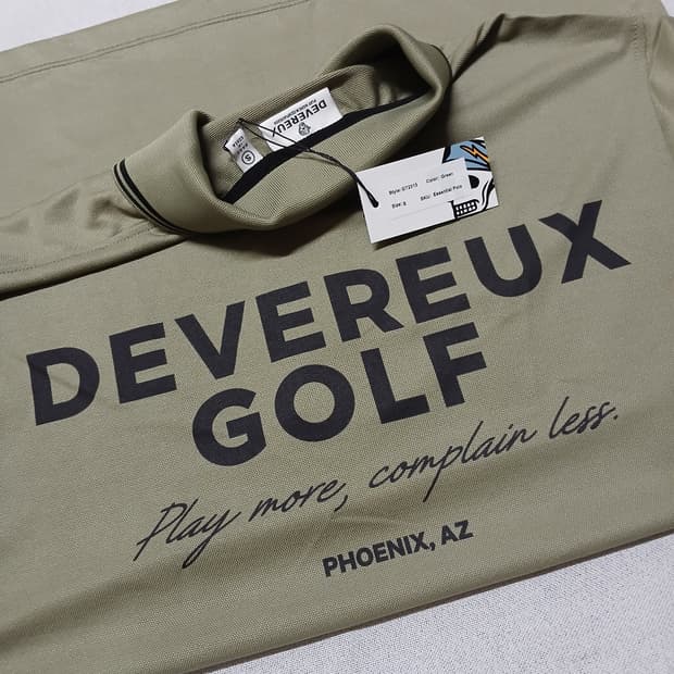 미국스트리트 골프 브랜드 DEVEREUX 데버루골프 PK 반팔 카라티