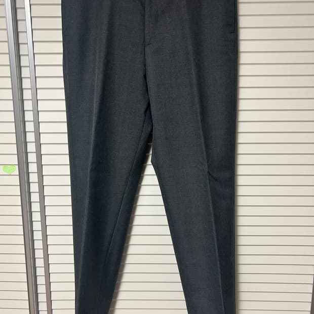 포터리 울 개버딘 슬랙스 미드그레이