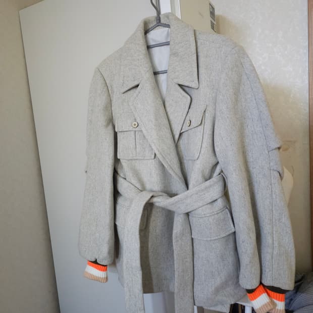 JS.뉴욕 벨트 울코트