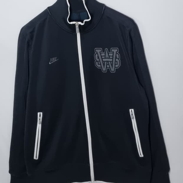 L ) 나이키 빈티지 스펠아웃 블랙 트레이닝 져지 트랙탑