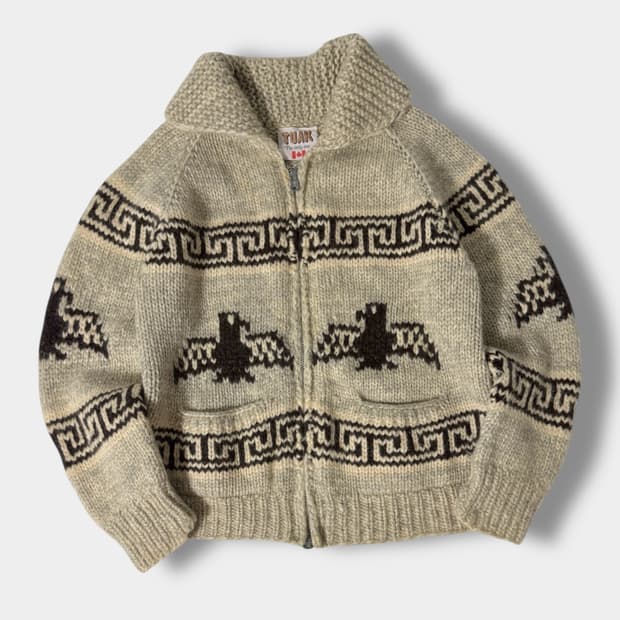 80‘s TUAK 루즈핏 캐나다 썬더버드 해비 울 코위찬  