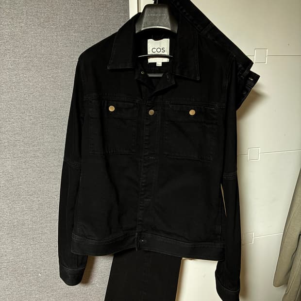 (L/32) 코스 플레어 부츠컷 / 트러커 데님 셋업 블랙