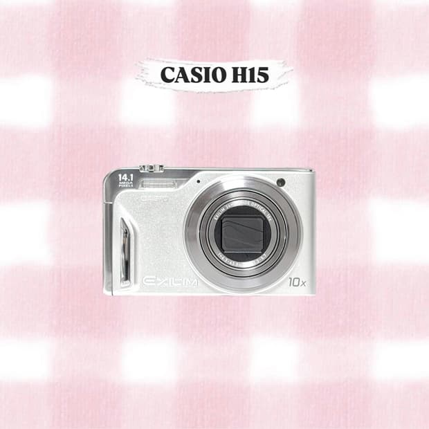 카시오 엑슬림 H15 실버 빈티지디카