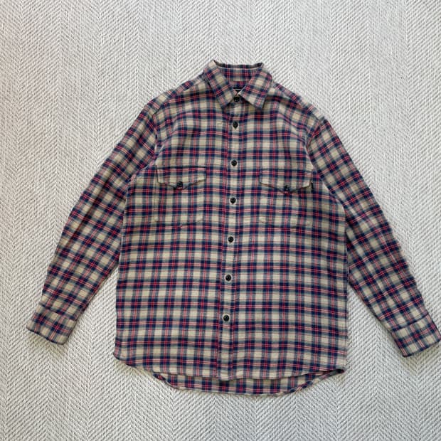 빈티지 플란넬 플랩포켓 체크셔츠 