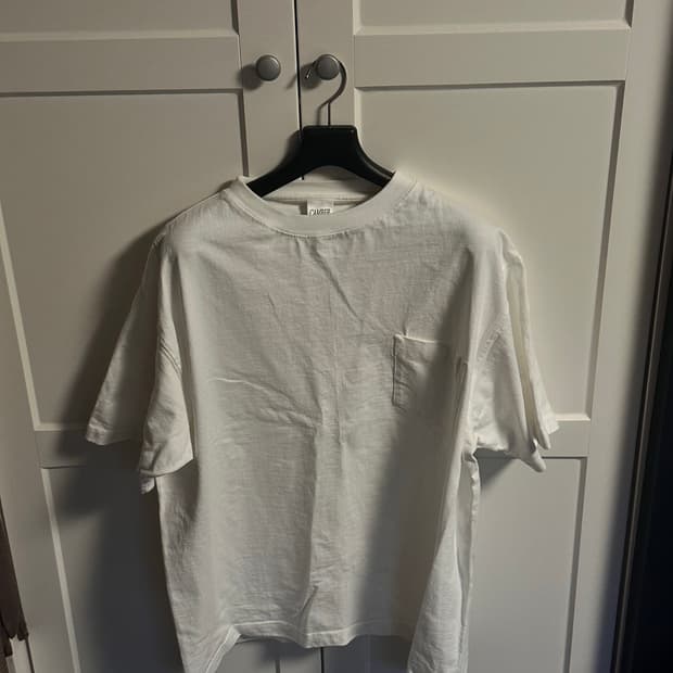 (Xl) 캠버 포켓 반팔티 화이트
