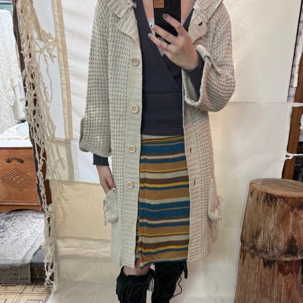 primrose hood long cardigan