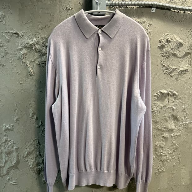 로로피아나 LORO PIANA 캐시미어 니트 폴로 라벤더 54