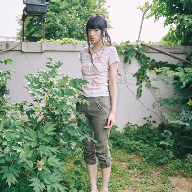 mireco flower button T ivory
