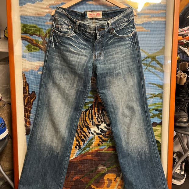 Dickies Y2K 부츠컷 워싱 데님