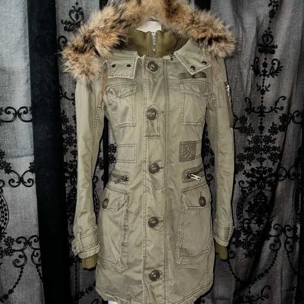 Olive Green Military Field Jacket