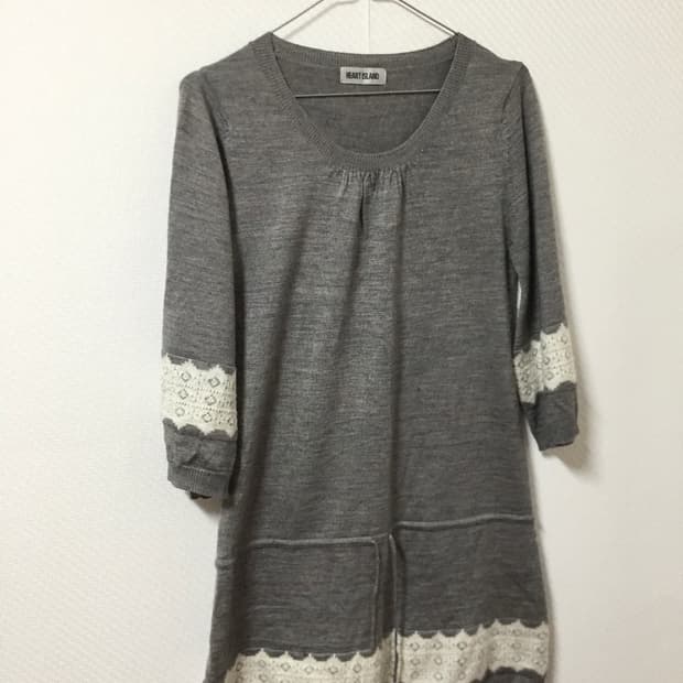 vintage knit 2way dress