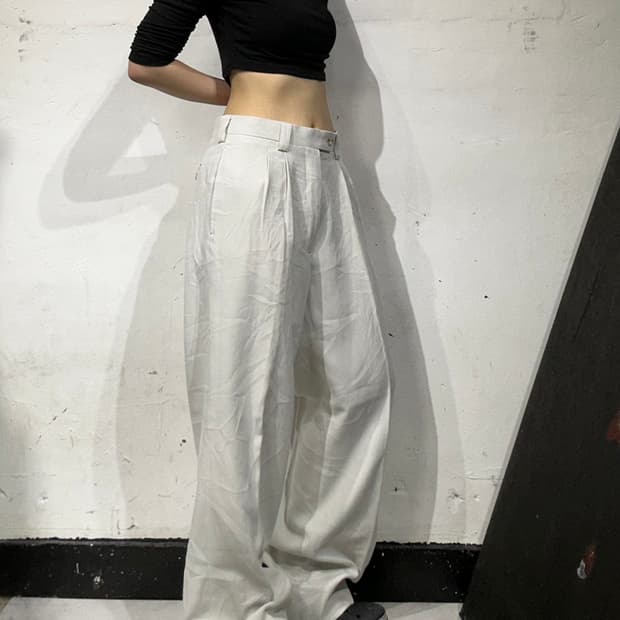 나이키 아이보리 골덴 코듀로이 와이드 팬츠 M