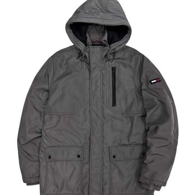 타미힐피거 나일론 야상패딩 그레이 (XL) 
