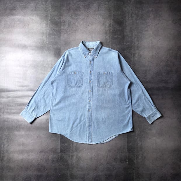 VANTAGE 빈티지 버튼다운칼라 데님 셔츠 A00647