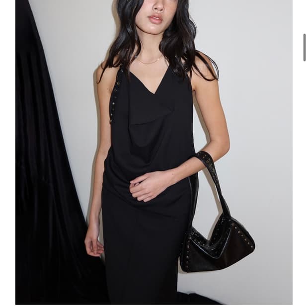 mmm eyelet apron black