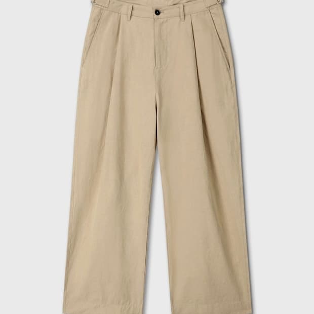 다이브인 베른 원턱 와이드 치노 베이지 0사이즈