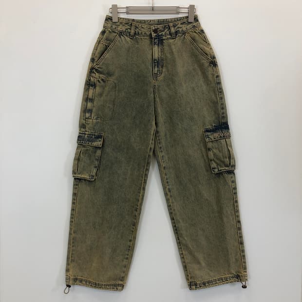 스컬프터 애시드 카고 조거 데님팬츠 24 인치