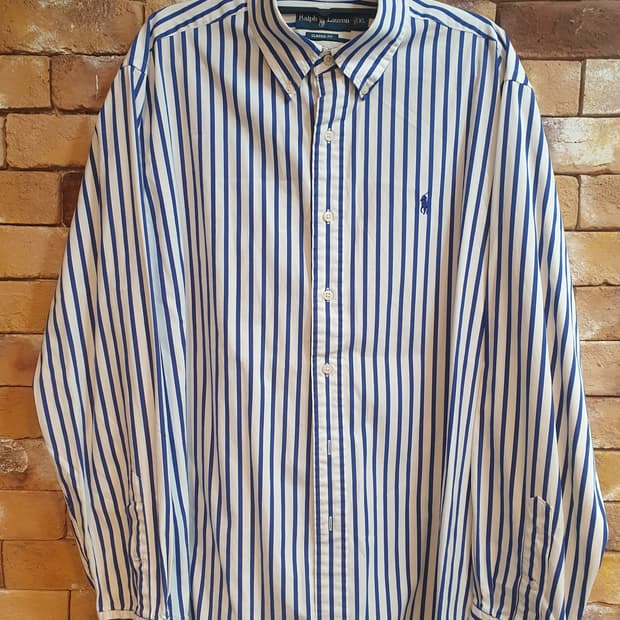 랄프로렌 클래식핏 스트라이프 셔츠 XL