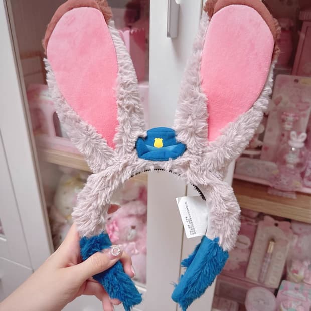 상하이 디즈니랜드 주토피아 주디 머리띠 닉 모자