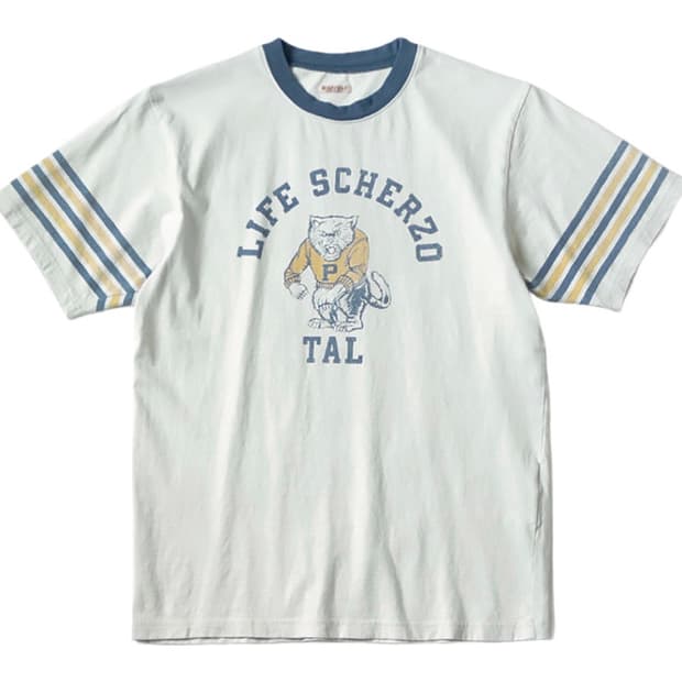 4) 캐피탈 20 텐지쿠 링거 티셔츠 컬리지 캣 피탈 Pt 라이트 그레이