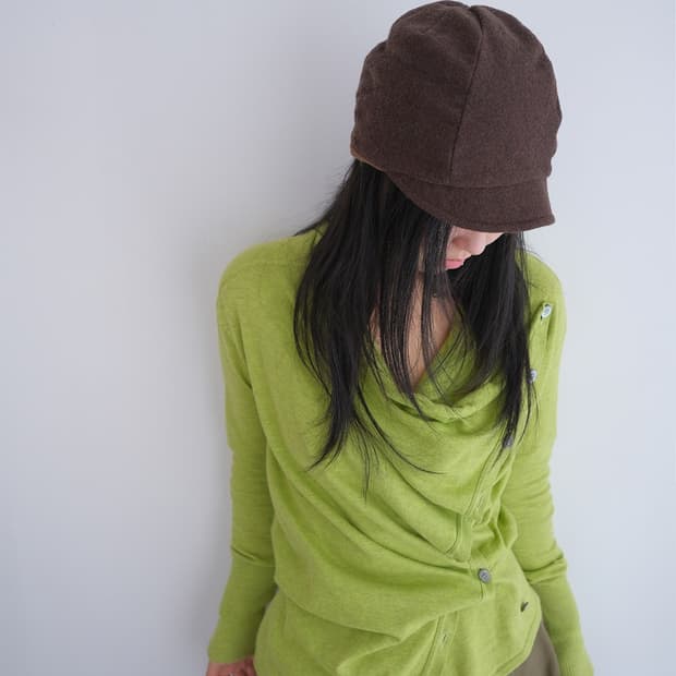 Ca4la brown wool cap