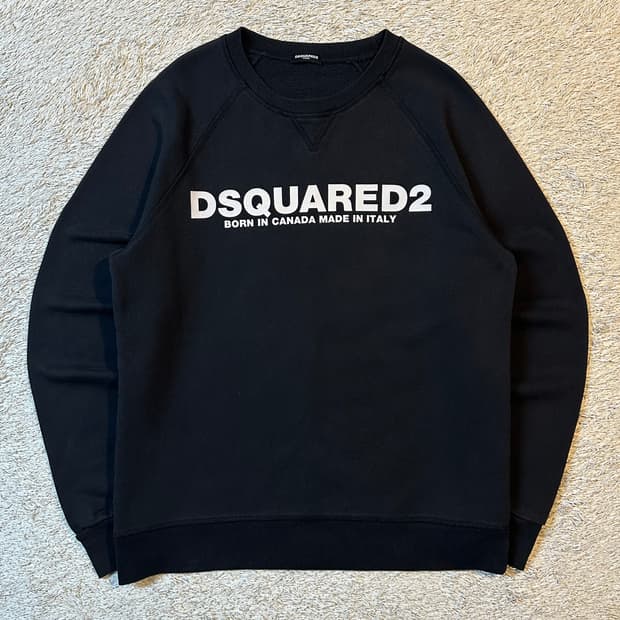 디스퀘어드2 스펠로고 맨투맨 블랙