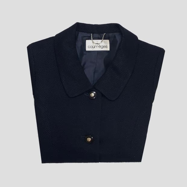 [S] COURREGES 꾸레쥬 울 레이온 블레이저 