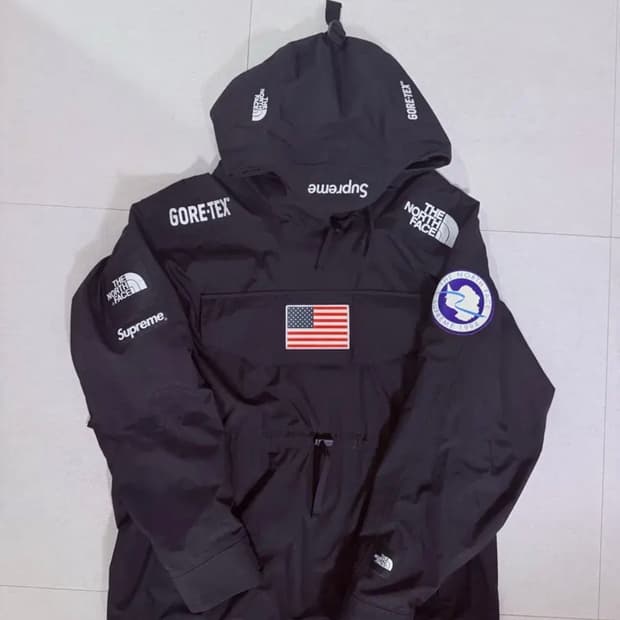 슈프림 노스페이스 안타티카 아노락 블랙 L