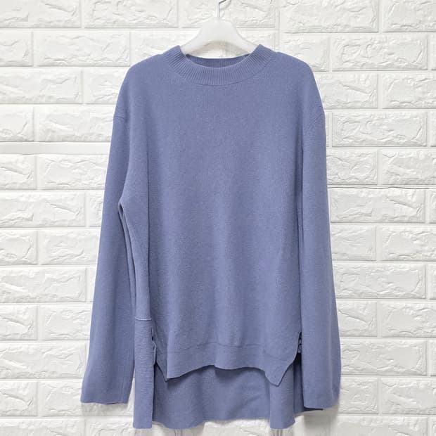 택포// 한섬 SJ SJ 블루 캐시미어 니트 M