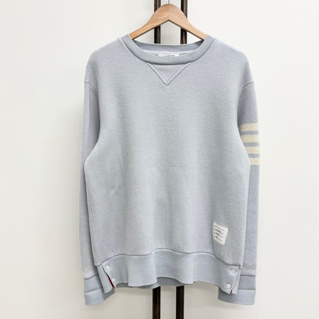 [4]톰브라운 사선완장 캐시미어 맨투맨