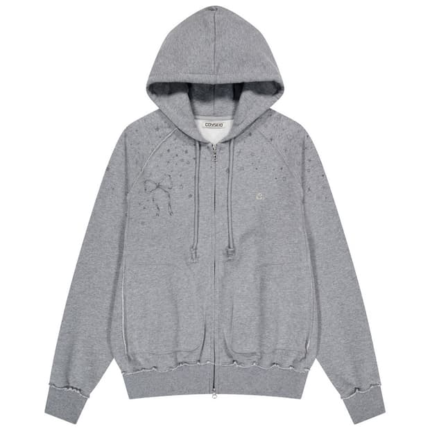 코이세이오 트윙클 후드집업 그레이