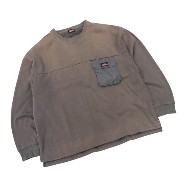 Dickies 디키즈 빈티지 페이딩 워싱 포켓 기모 스웻셔츠 (L)