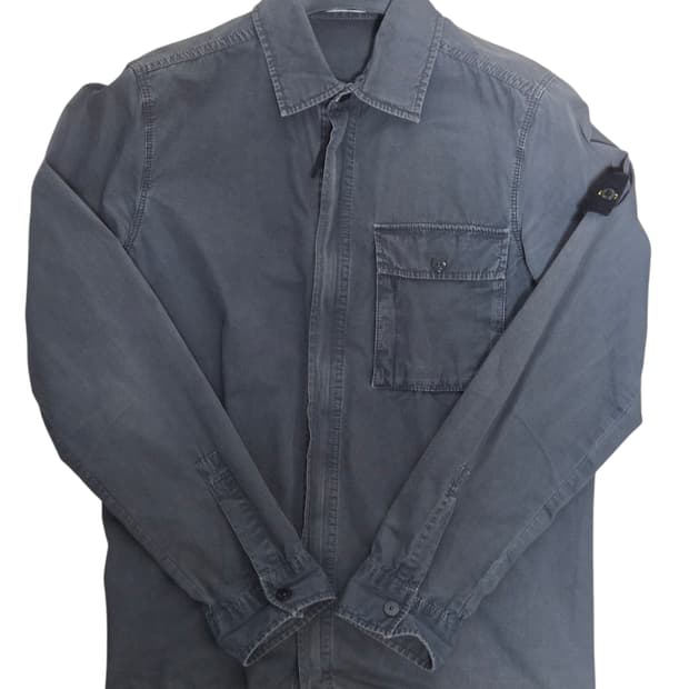 스톤아일랜드 가먼트다이드 오버셔츠 네이비 