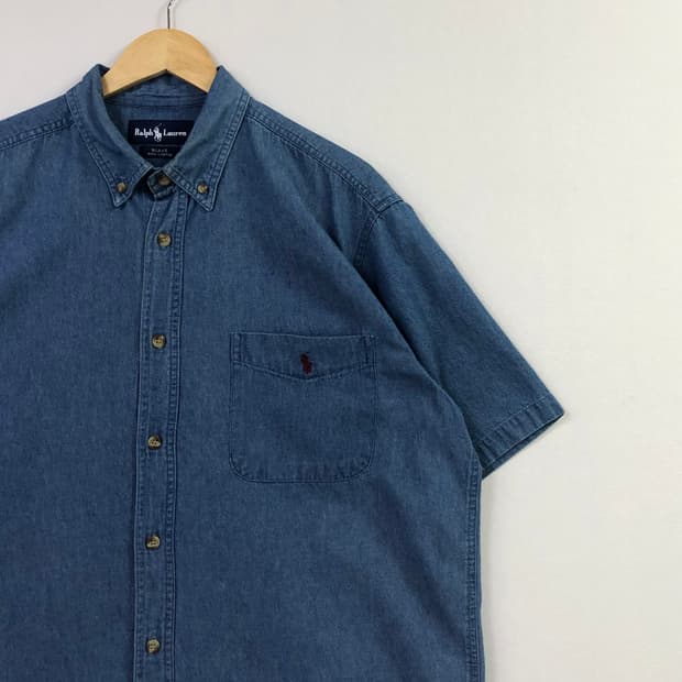 XL 폴로 데님 셔츠