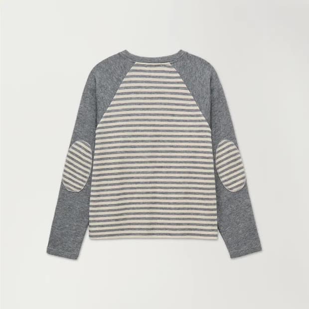 앤디 스트라이프 레글런 롱슬리브_그레이