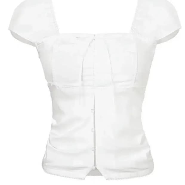 포어링 유어 셔링 블라우스 화이트 your shirring blouse