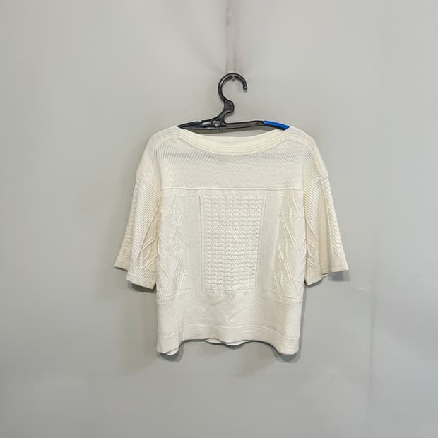 한섬 타임 2021 반팔 니트 90 