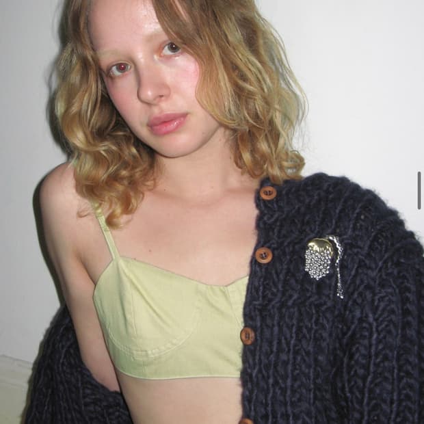 Sinoon 시눈 핸드메이드 니트 카디건 Cardigan 네이비