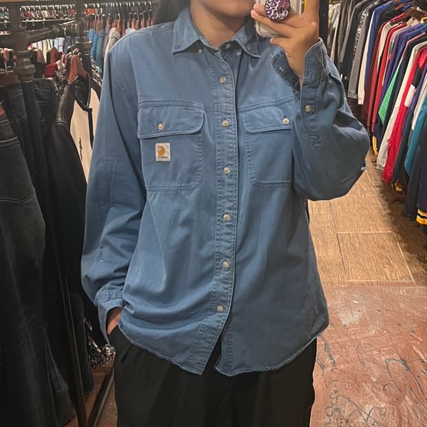[HI] 칼하트 긴팔셔츠 블루