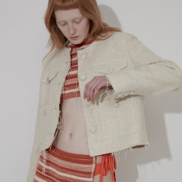 솔티페블 트위드자켓